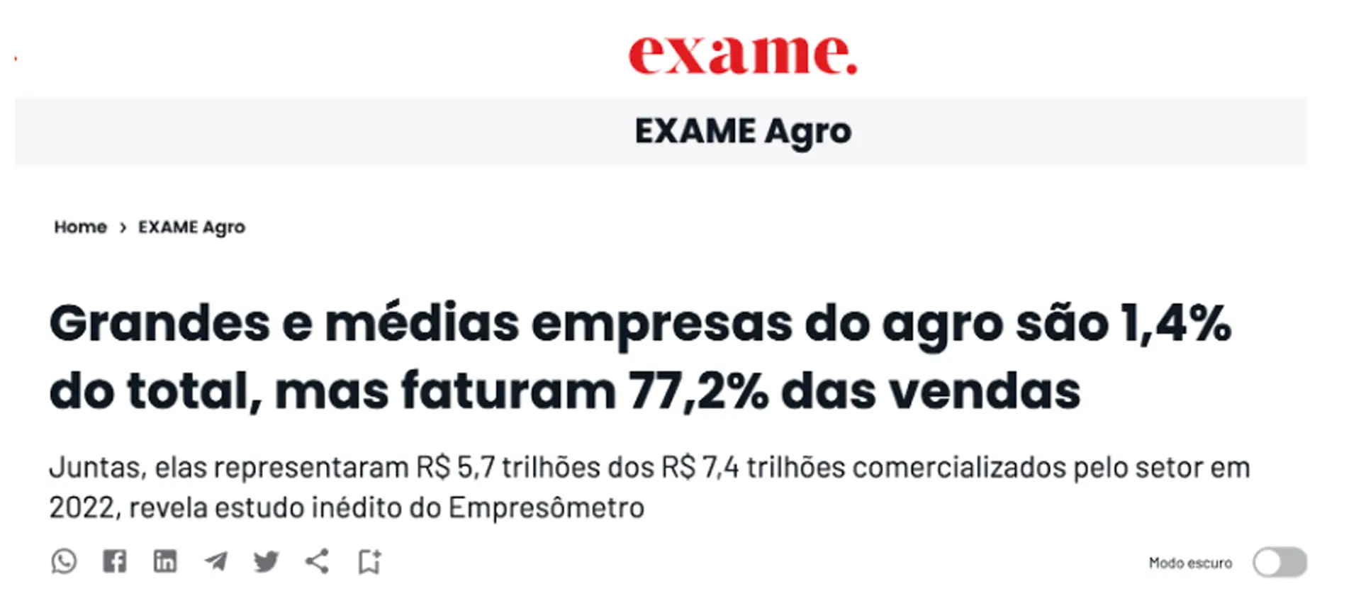 Reportagem exame